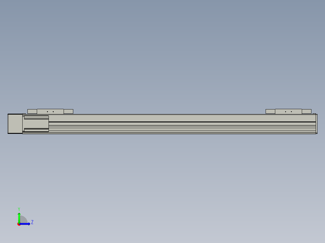 直线模组WG-LHC12-S850-L设计图纸左视图
