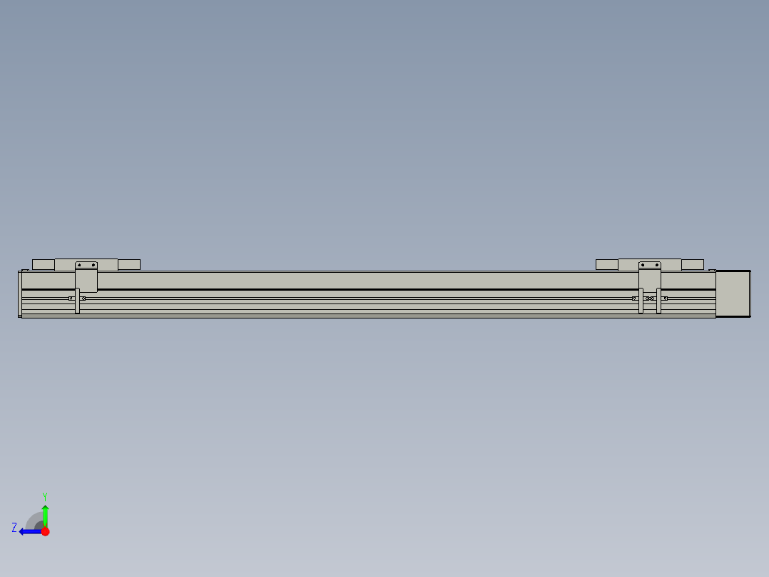 直线模组WG-LHC12-S850-L设计图纸右视图