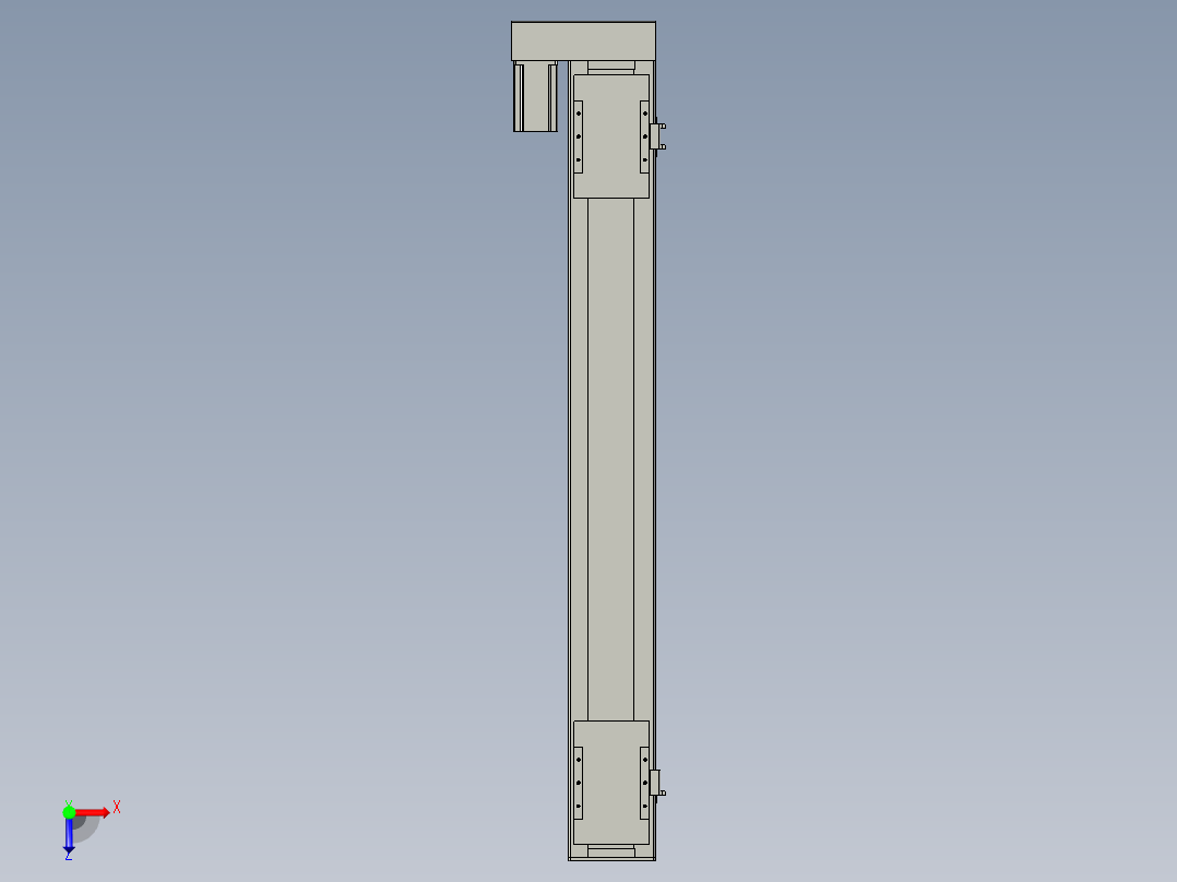 直线模组WG-LHC12-S850-L设计图纸俯视图