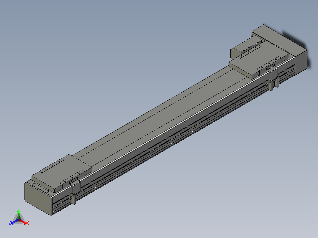 直线模组WG-LHC12-S850-L设计图纸正等轴测图
