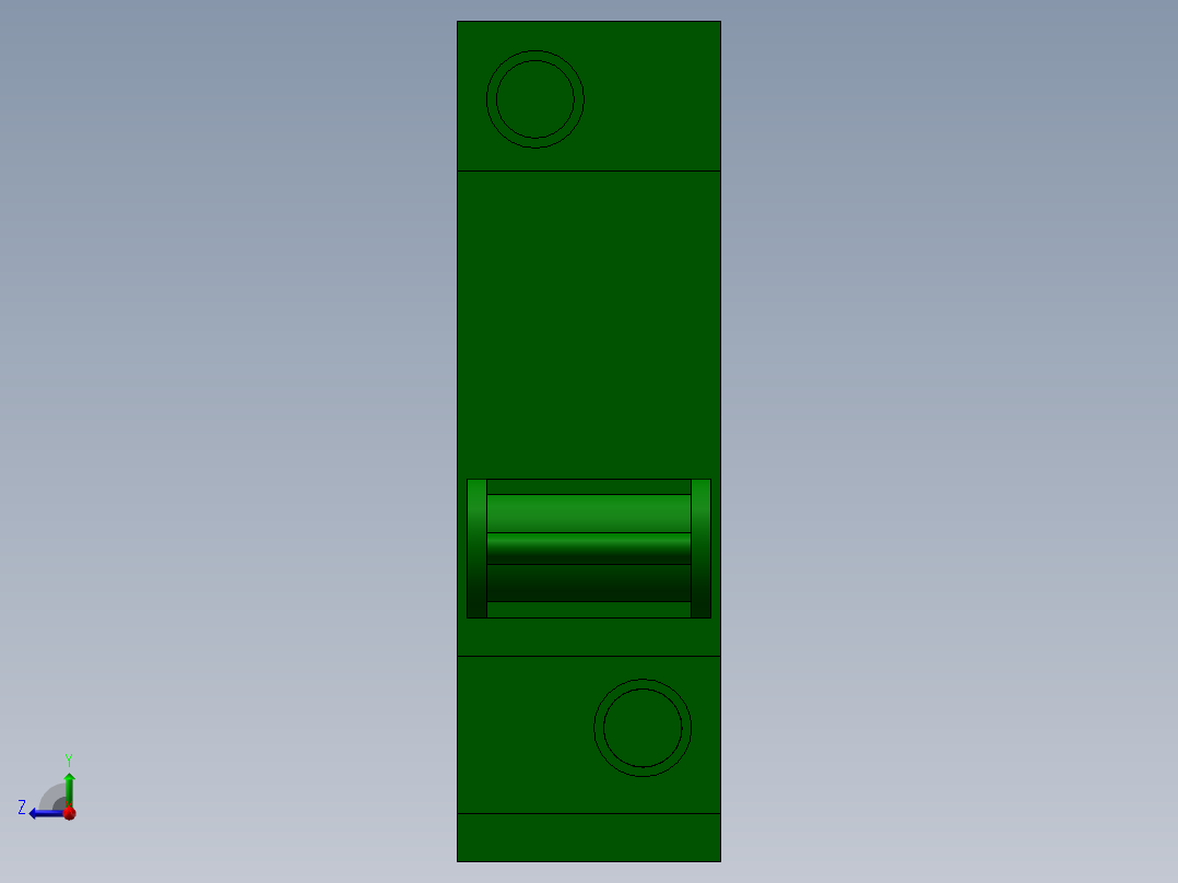 C120大电流微型断路器右视图