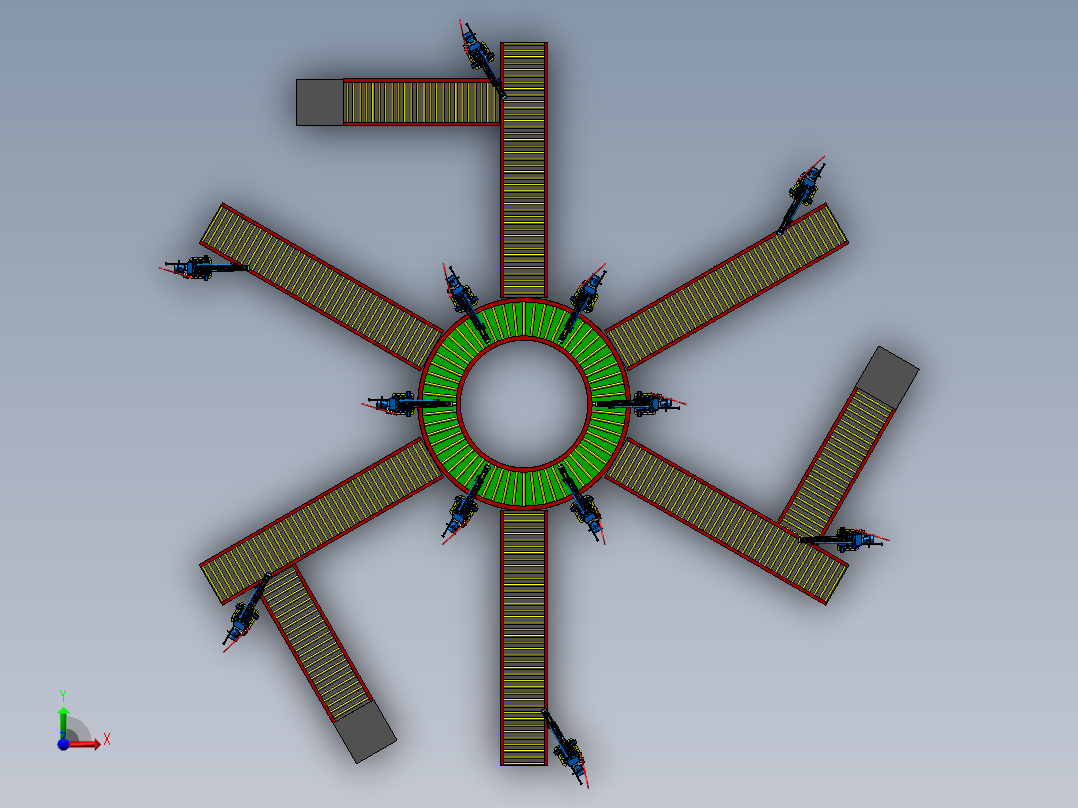 大件物品分拣生产线设计sw17可编辑前视图