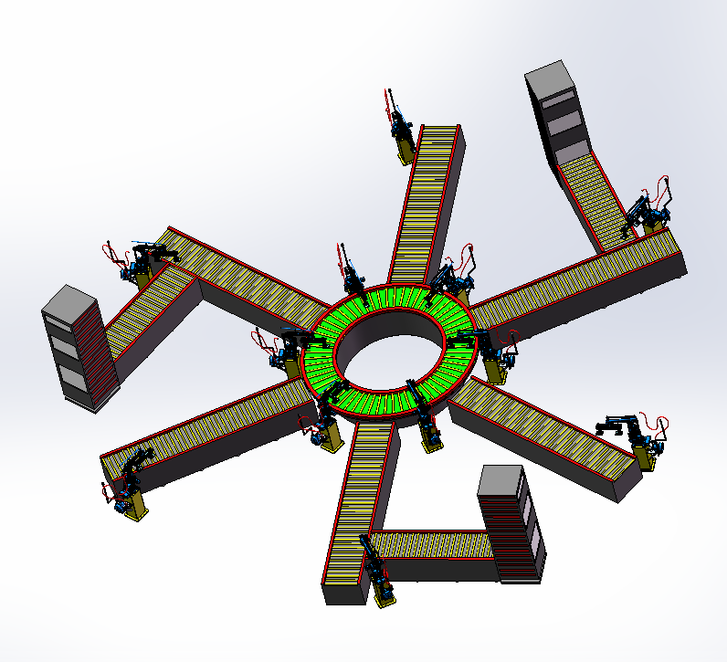 大件物品分拣生产线设计sw17可编辑