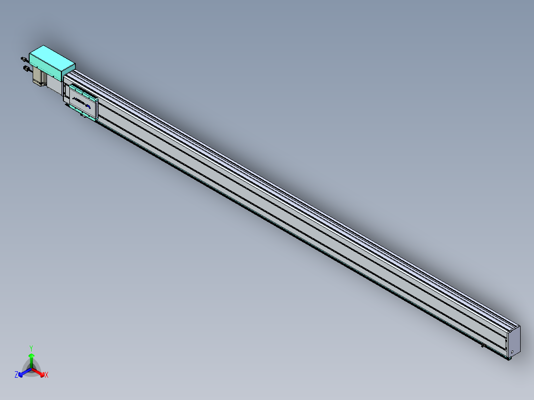 威洛博VBC同步带传动一无尘环境VBC14-L45-S2450-BR-ZP75-C3正等轴测图