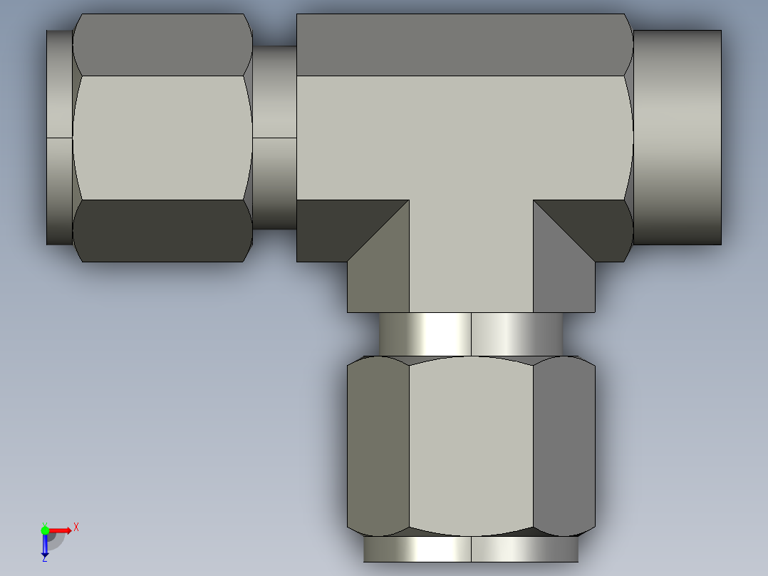 卡套式工业通用硬管接头8_mbu-s俯视图
