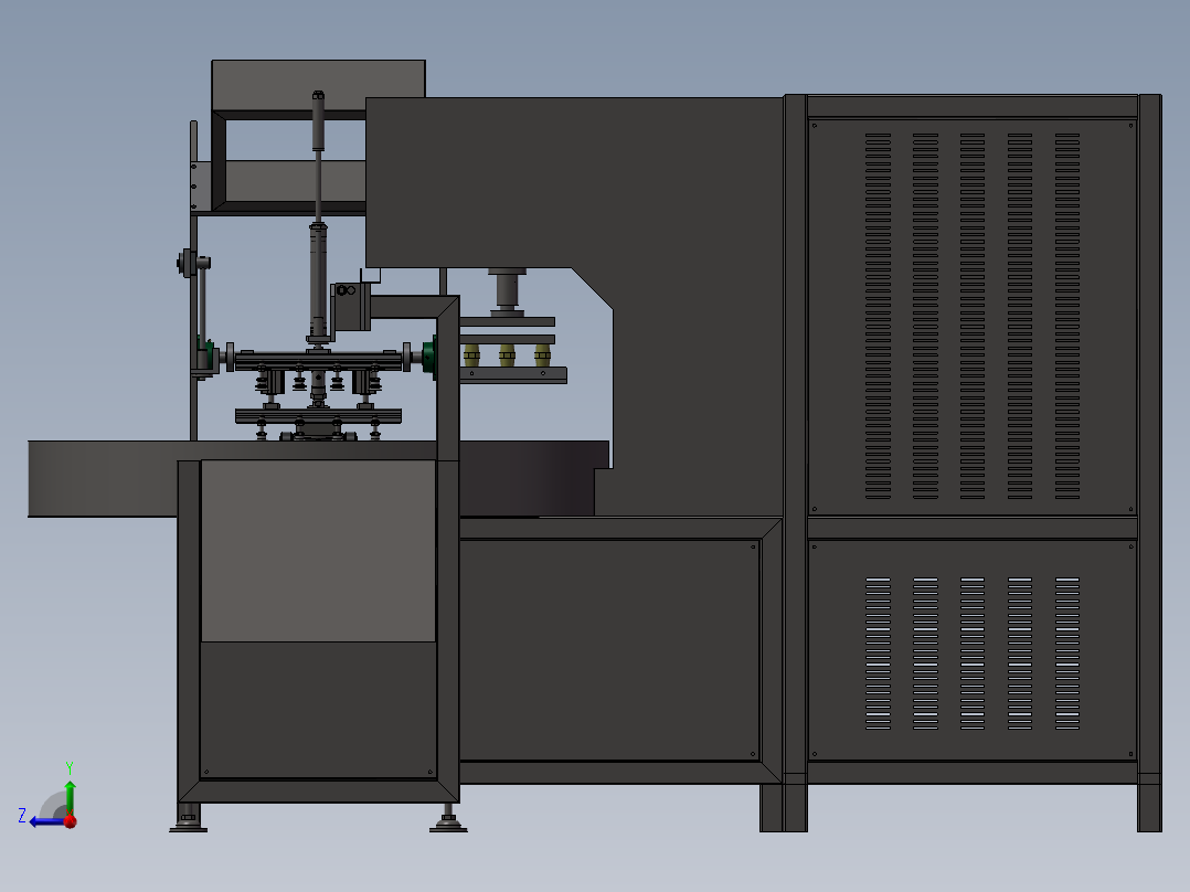 全自动吸塑包装机(自动放纸卡_包装_取料)右视图