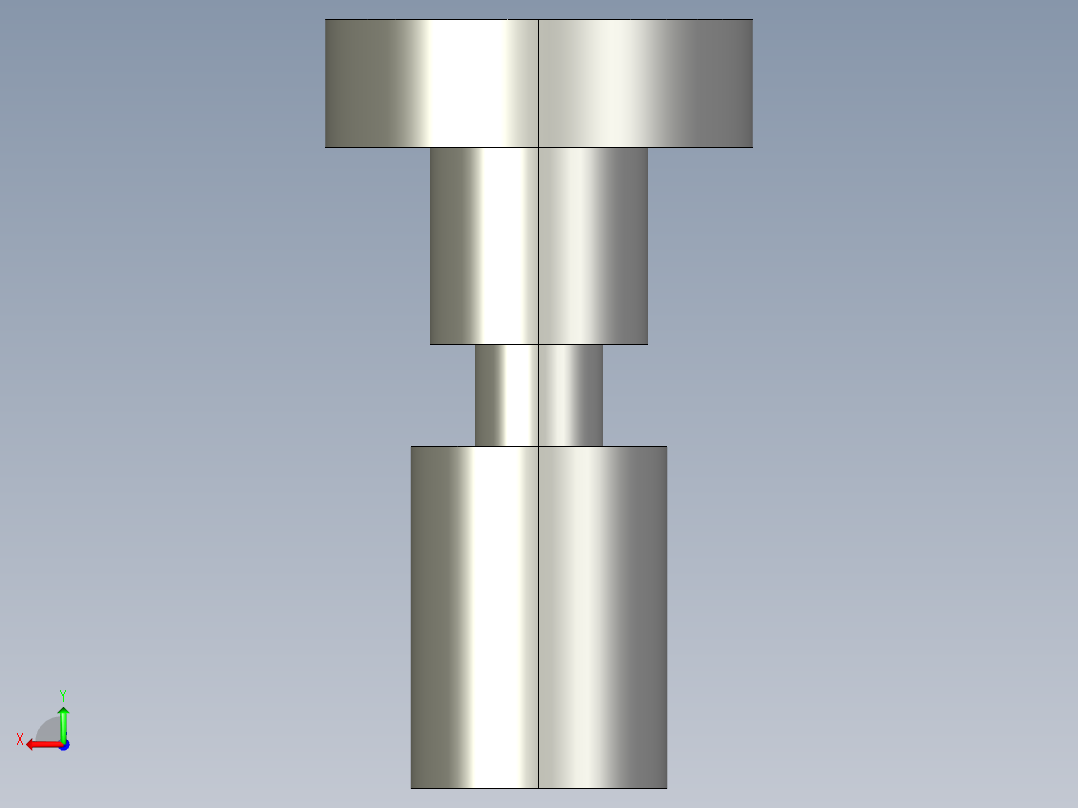 搖擺螺絲(B型)BJ736-B-3D多系列多零件图纸模型后视图