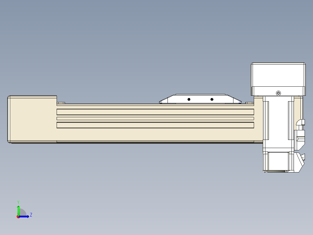 同步带全封闭直线模组TPA-HCB-65S-90-L100-ML-Y-P10-N3左视图