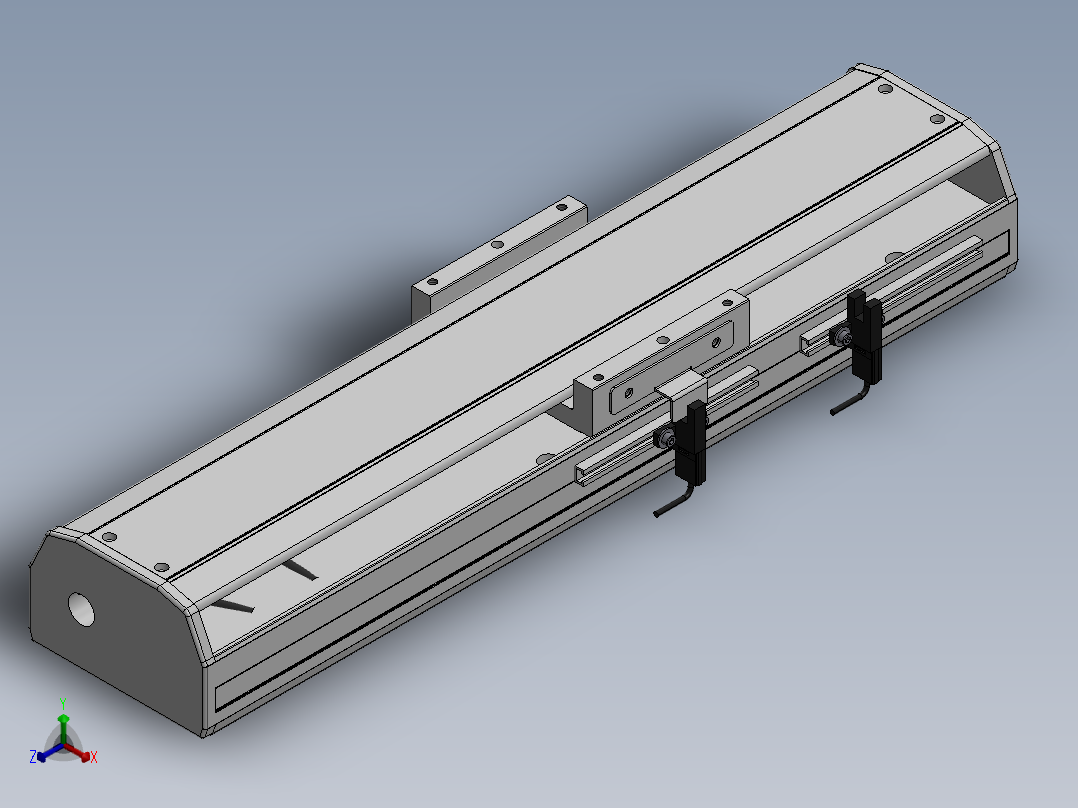精密模组MY100-T10-100L-M-P10B-C4-C正等轴测图