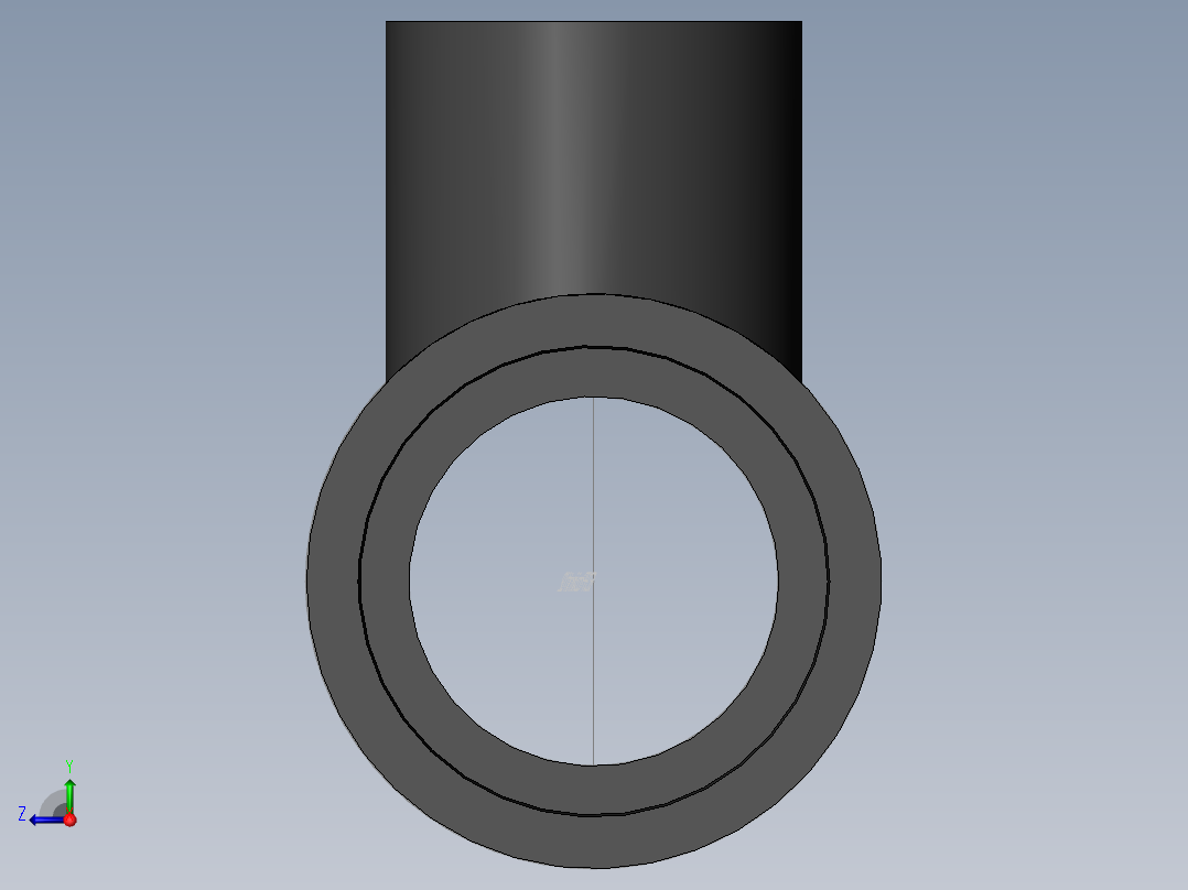 PVC管件-1.5x1in R-Tee后视图