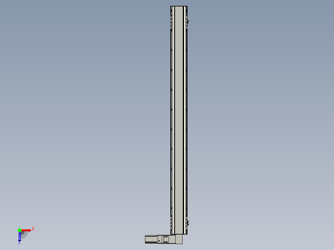 直线模组LHB17-L40-S2000-R(B)设计图纸俯视图