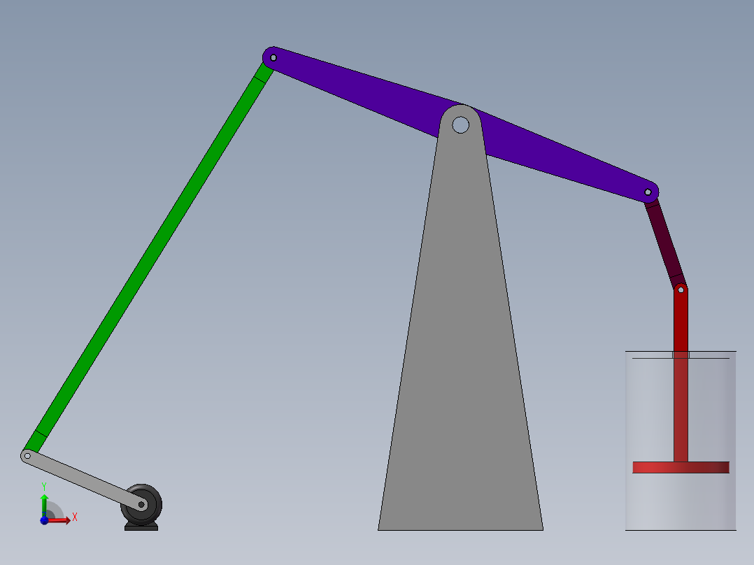 蒸汽机连杆机构模型与仿真