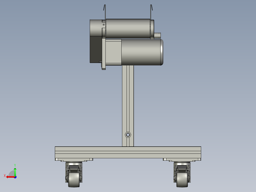 2.5米小皮带流水线（带工程图）3D图纸后视图