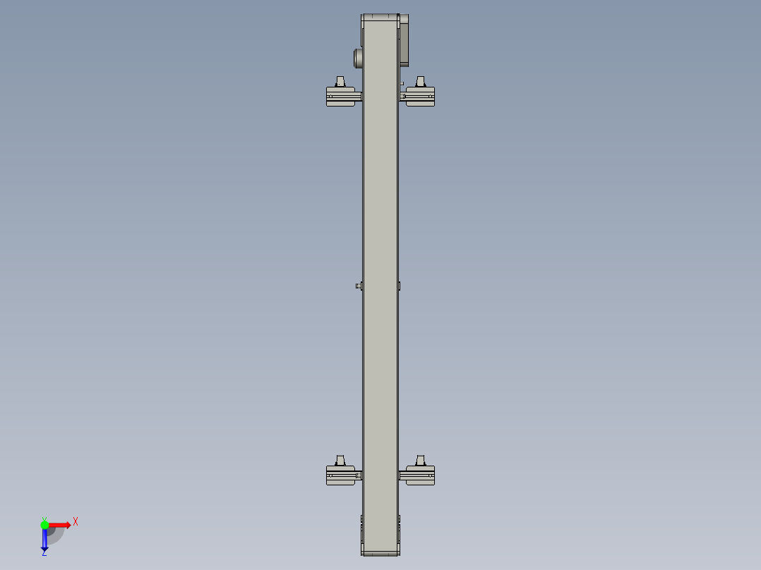 2.5米小皮带流水线（带工程图）3D图纸俯视图