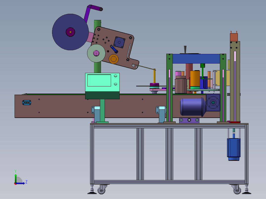 试管贴标机sw18左视图