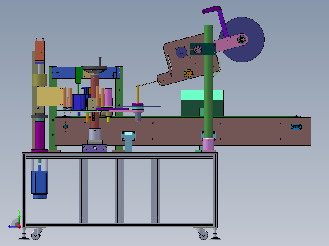 试管贴标机sw18右视图