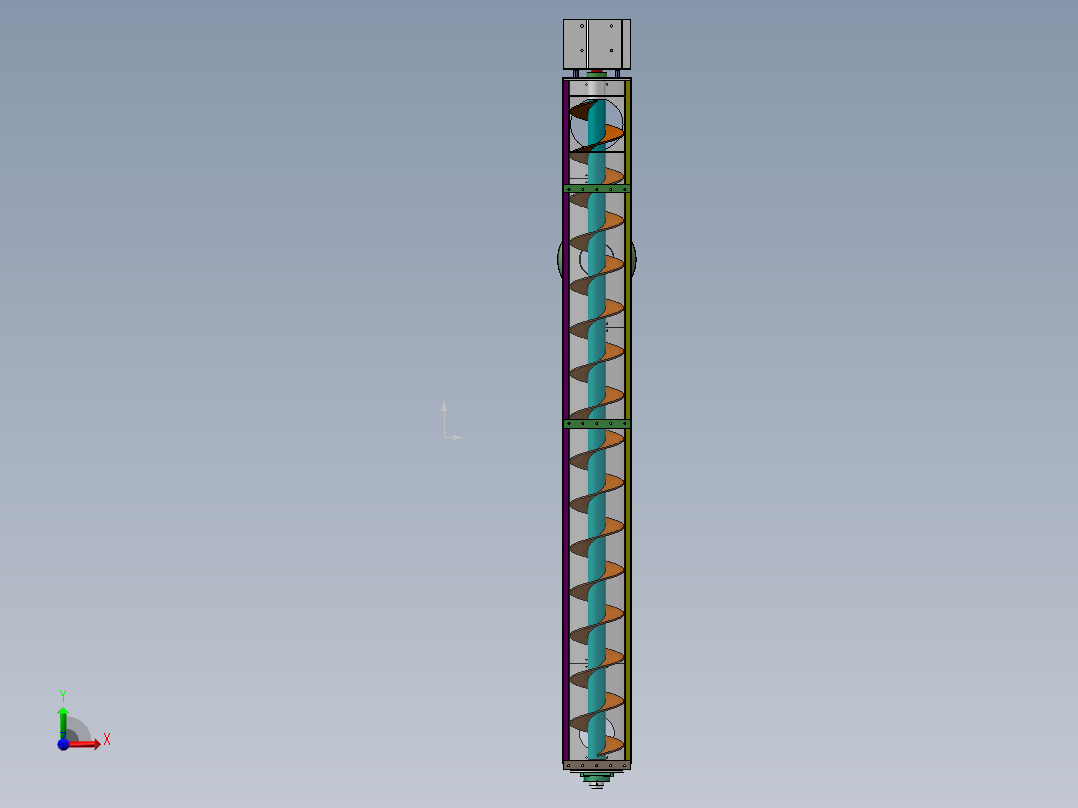 solidworks2012螺旋输送机前视图