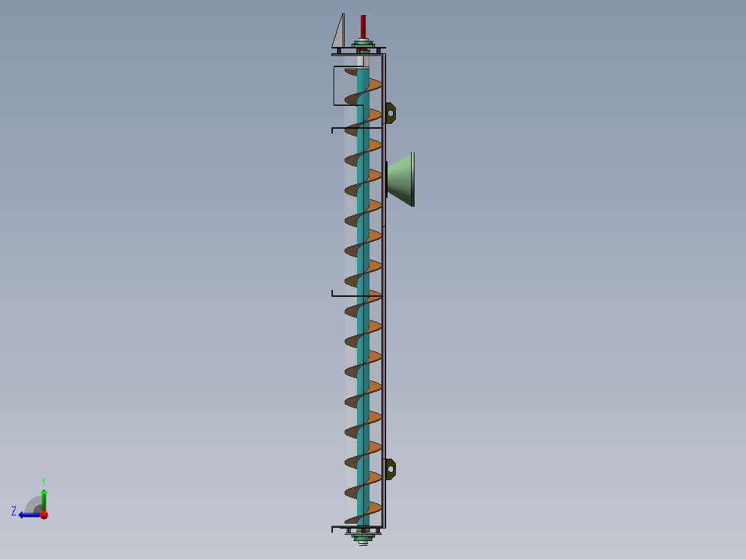 solidworks2012螺旋输送机右视图
