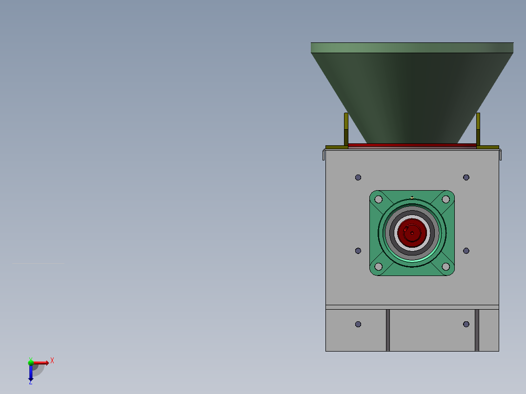 solidworks2012螺旋输送机俯视图