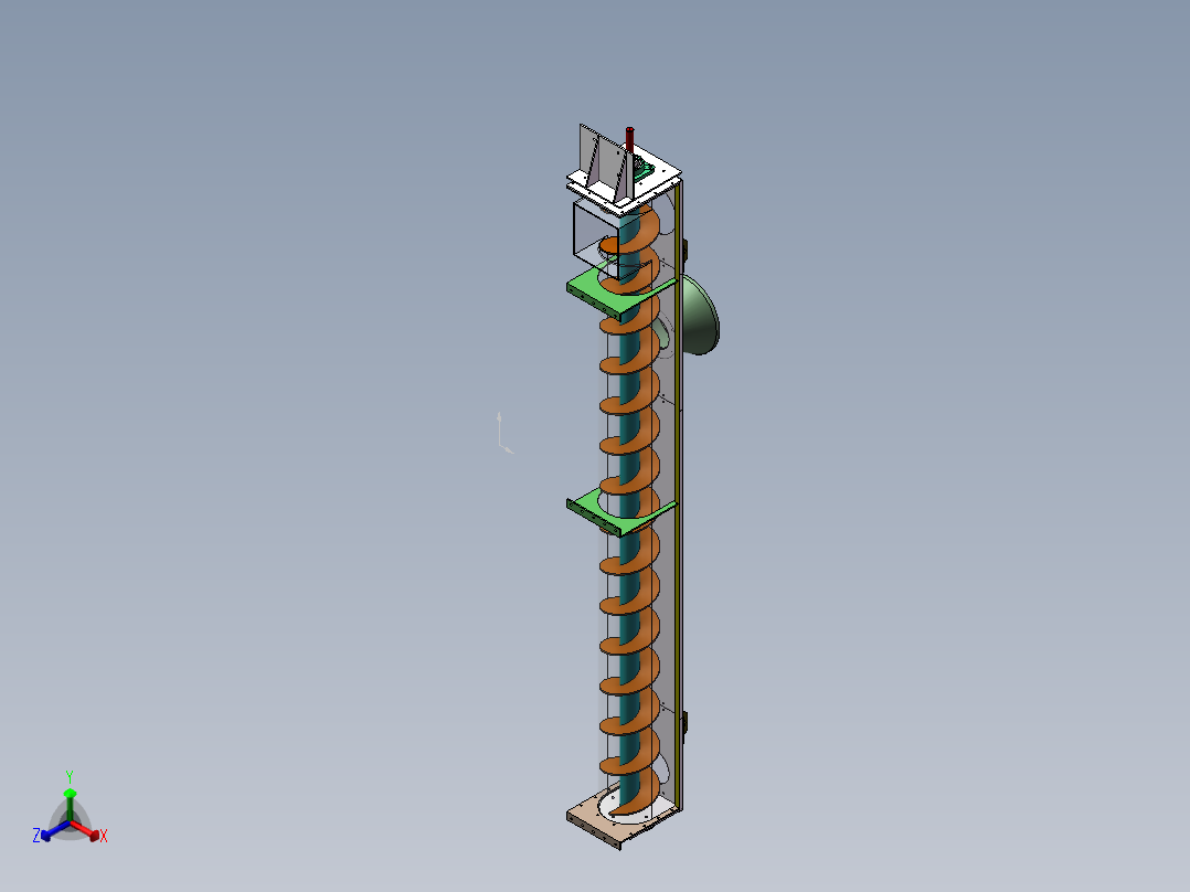 solidworks2012螺旋输送机正等轴测图