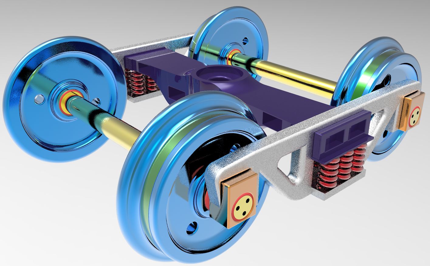 铁路转向架3D数模图纸 solidworks设计 附IGS格式