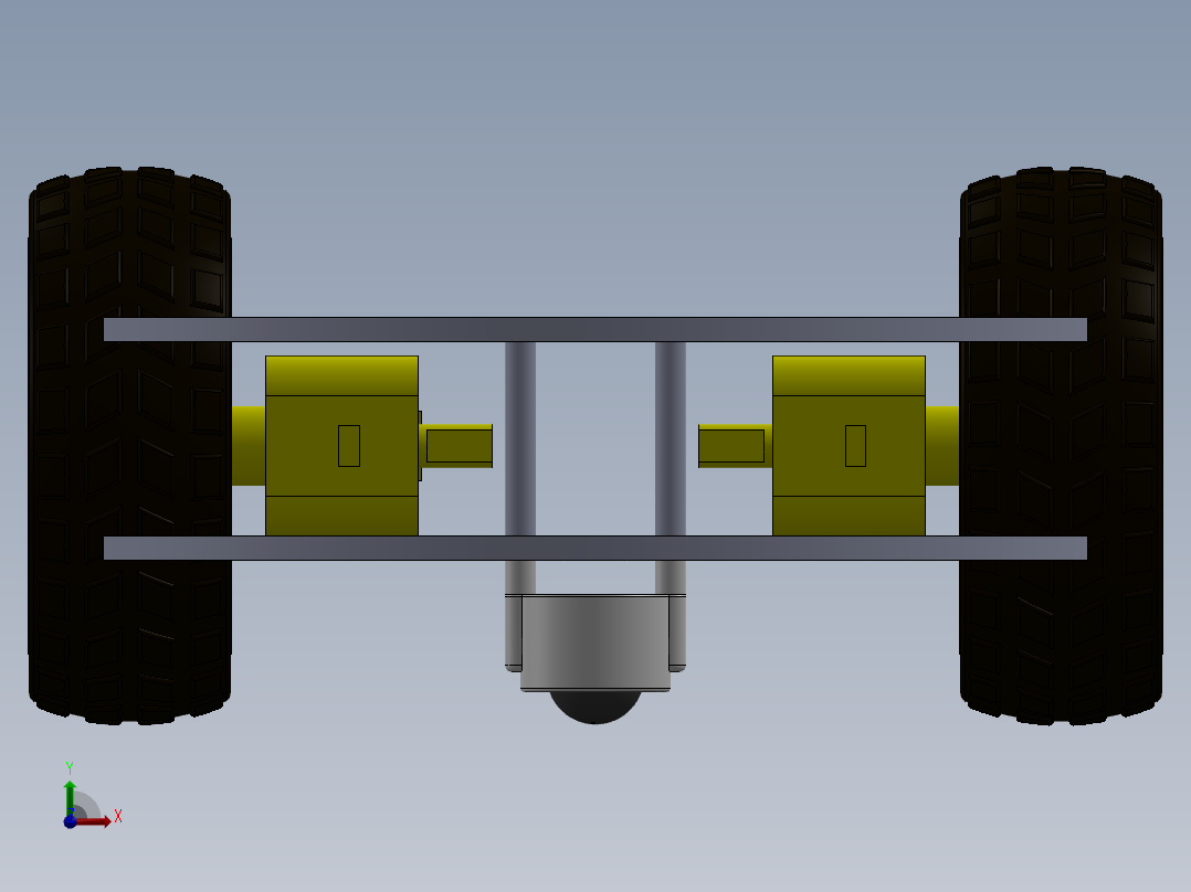 差速轮机器人前视图
