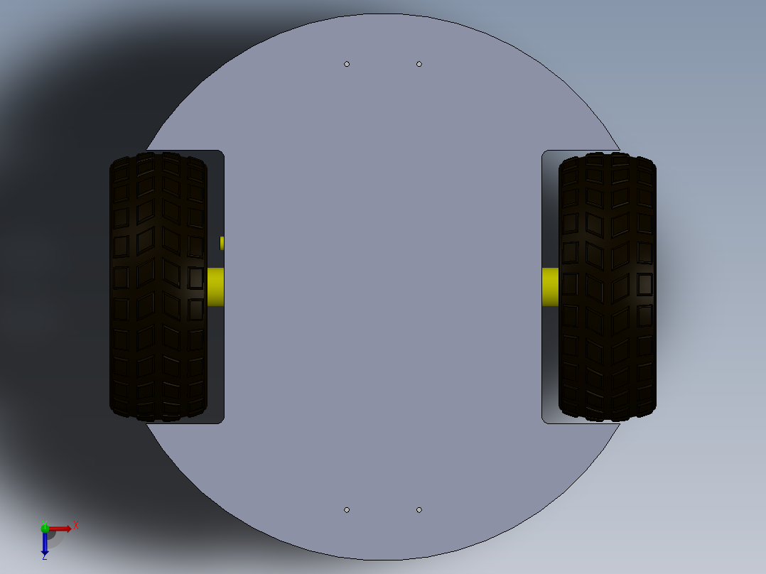 差速轮机器人俯视图