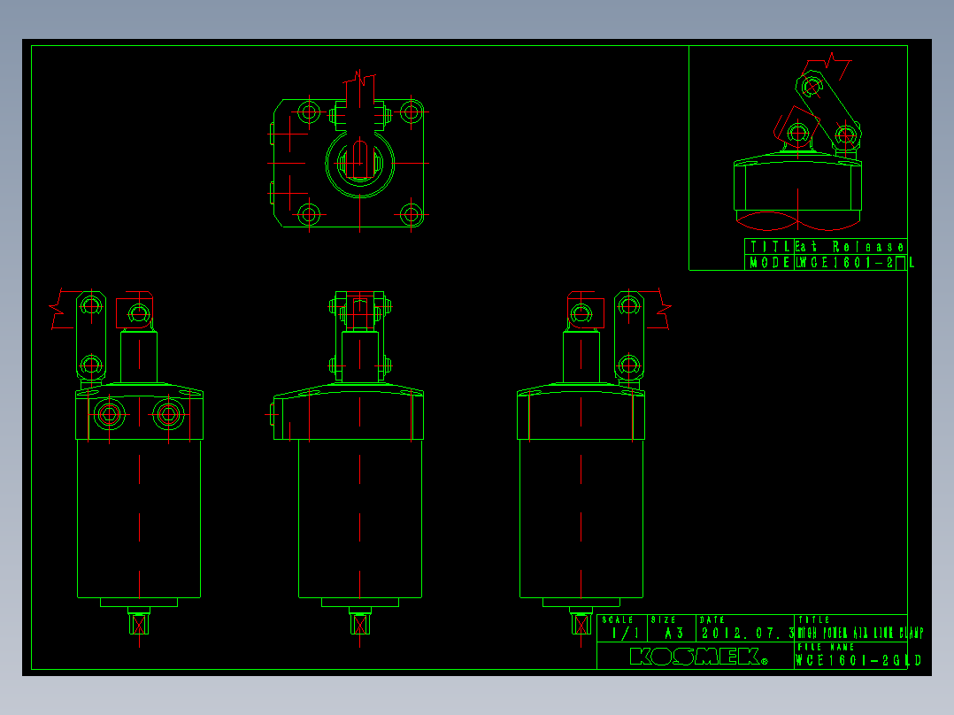 KOSMEKWCE1601-2GLD多系列多零件图纸模型多系列多零件图纸模型