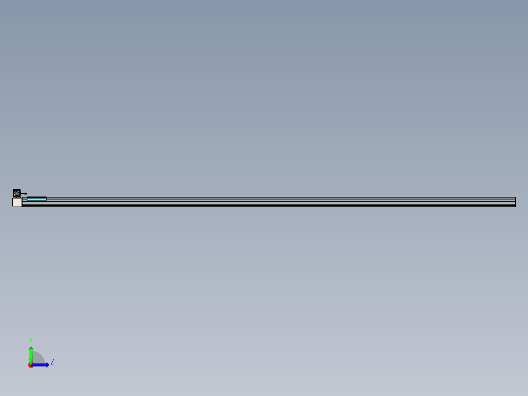 同步带滑台-半封闭B22H-L100-C-S1000-RU-P75-D3-N5左视图