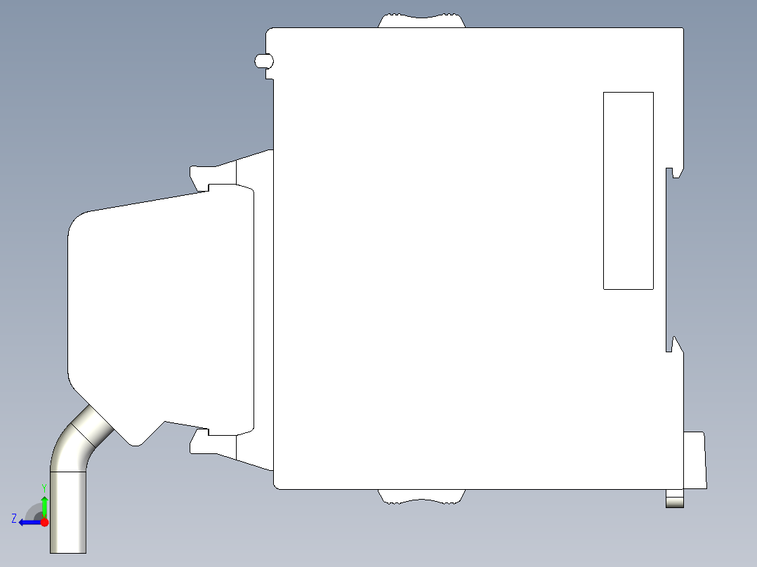 基恩士KV-SC20(V)_kc图纸模型右视图