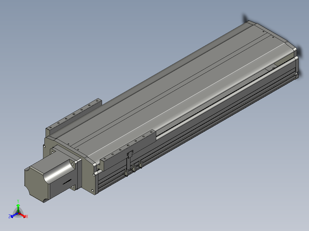 东锦丝杆传动-直线滑台模组DH270-C-L10-S650-BC-T1000W-C3正等轴测图