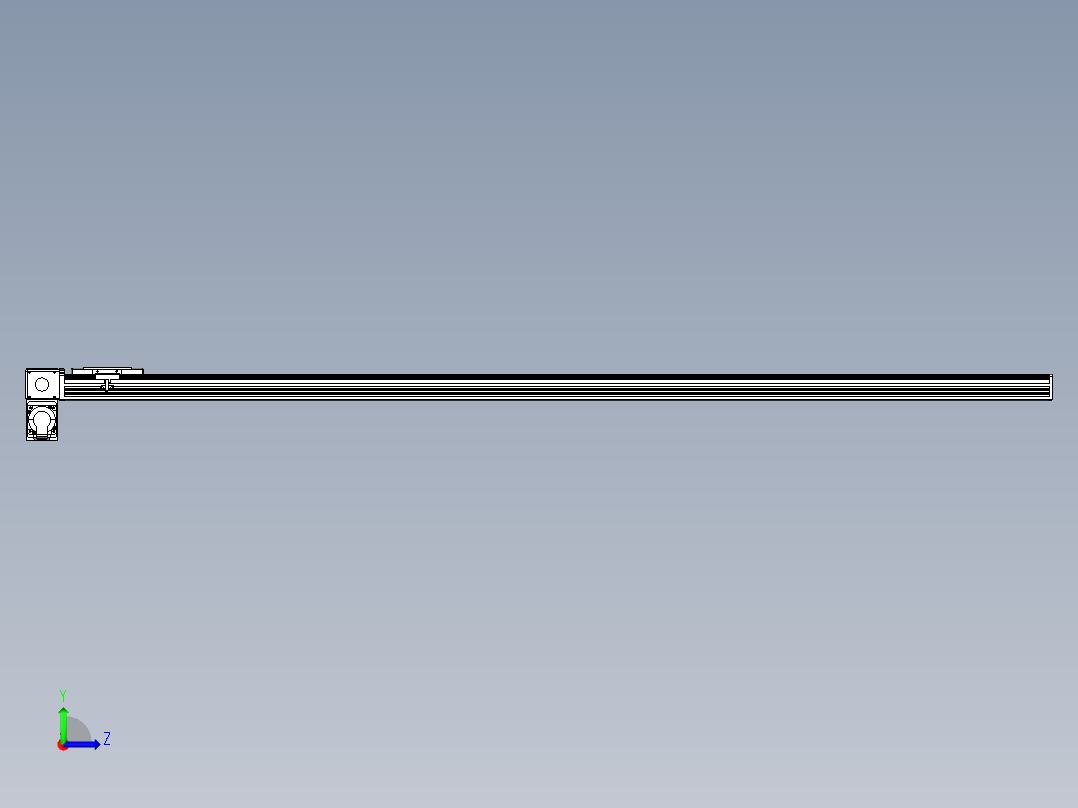 同步带全封闭直线模组TPA-HCB-110D-90-L1850-LP-C-P40-N3左视图