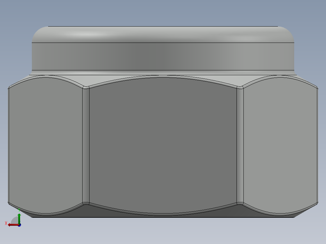 紧固件-0.3125 Lock Nut后视图