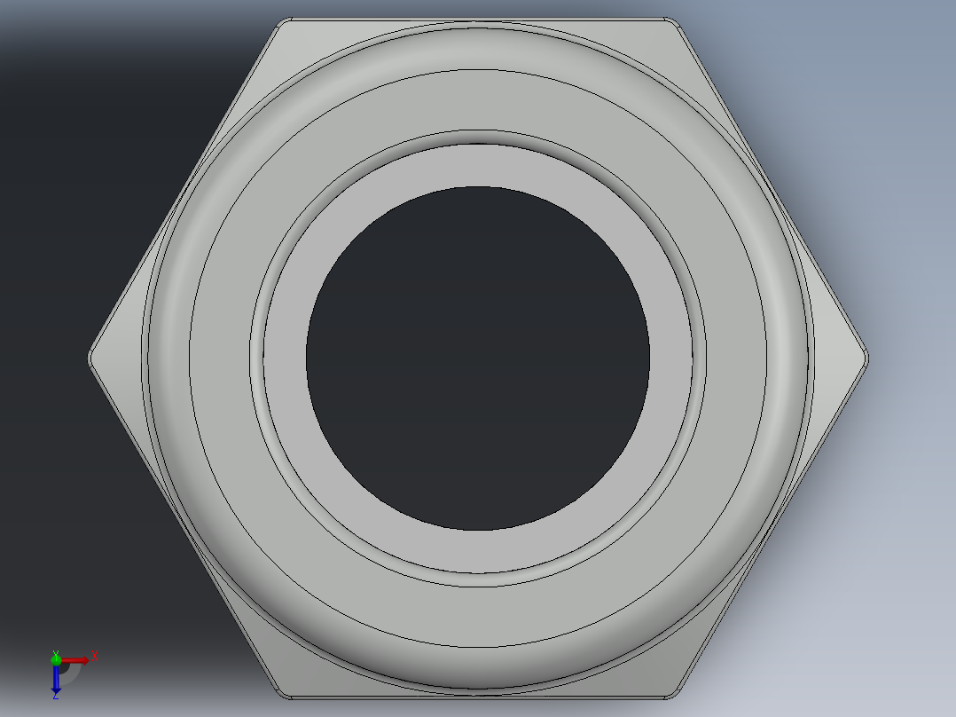 紧固件-0.3125 Lock Nut俯视图