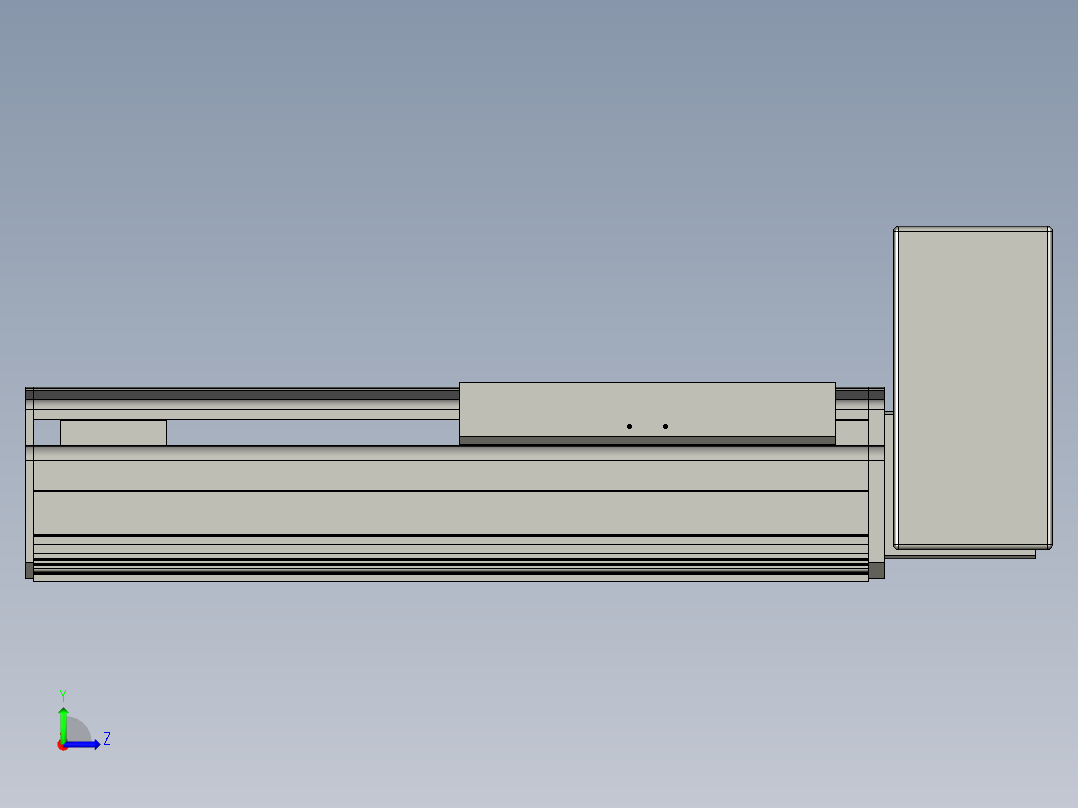 直线模组LHB21-L40-S150-LU设计图纸左视图