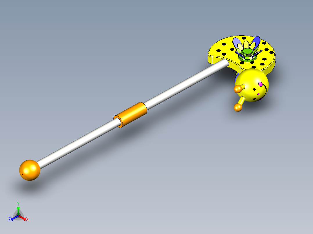 儿童玩具小蜜蜂正等轴测图