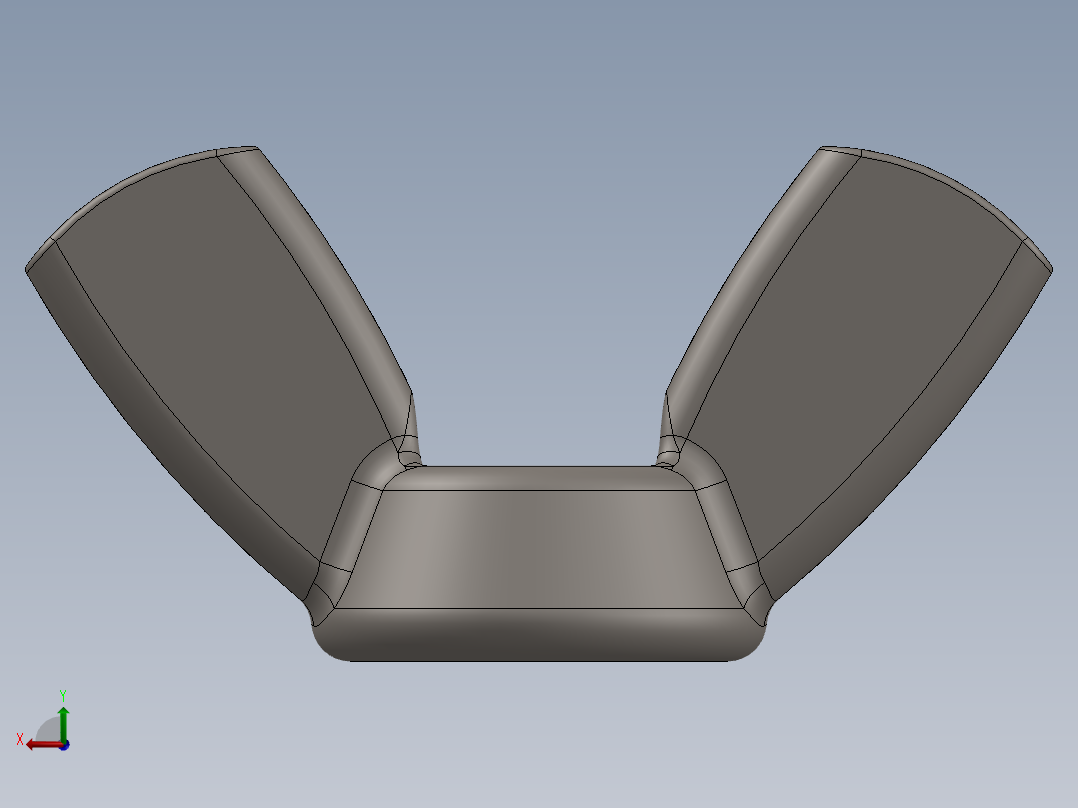紧固件-0.7500 Wingnut后视图