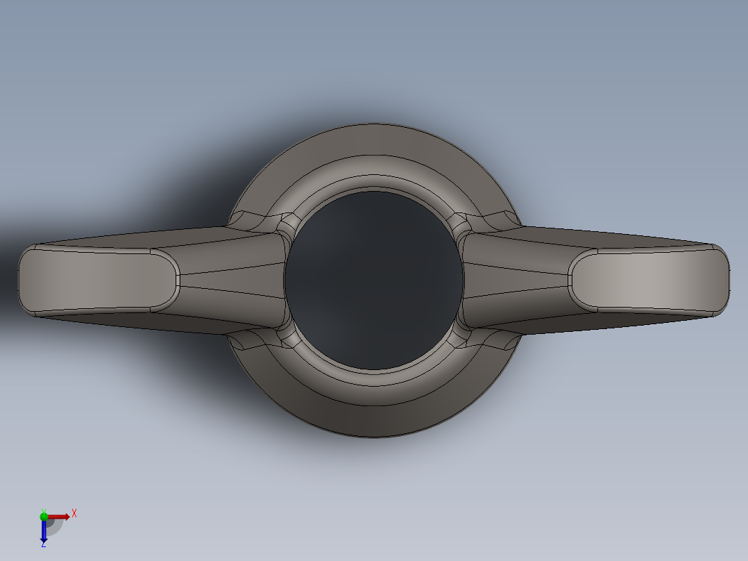 紧固件-0.7500 Wingnut俯视图