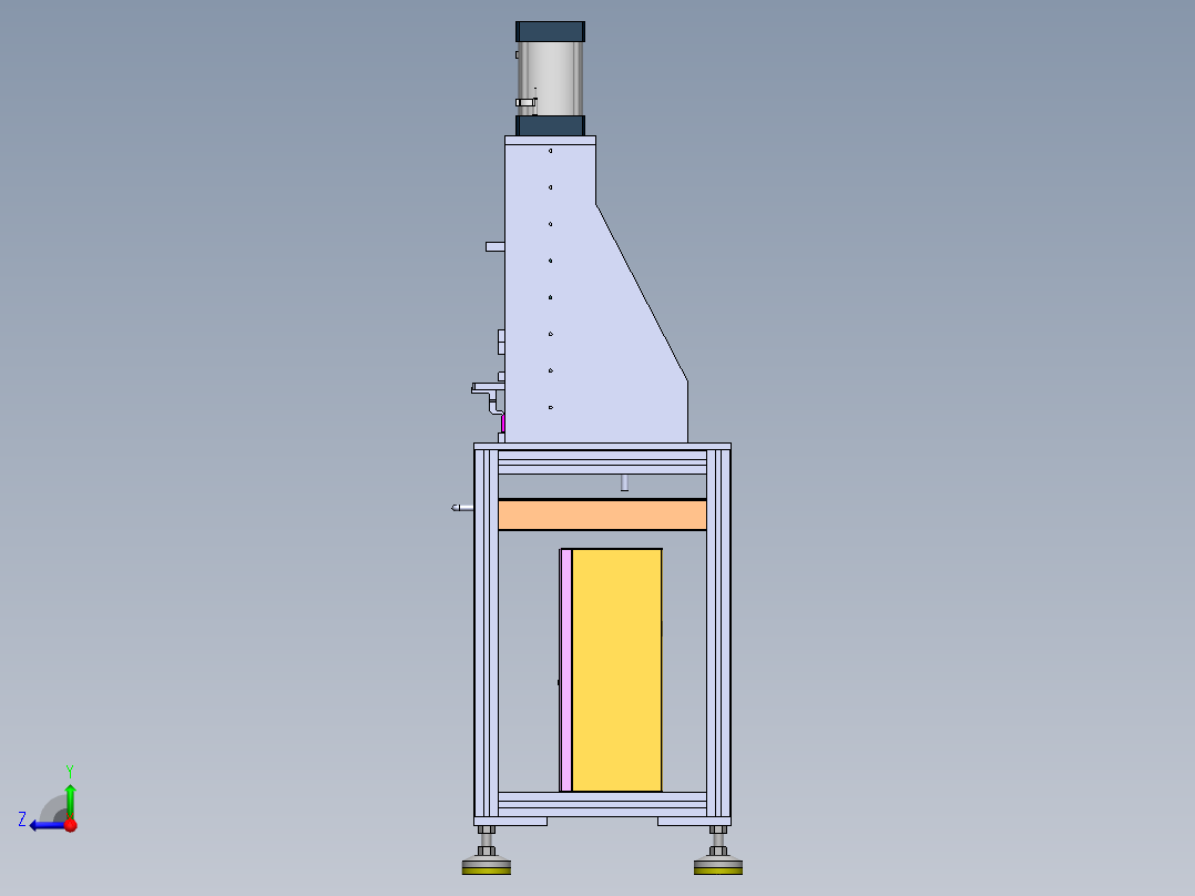 气动冲压机sw18可编辑右视图