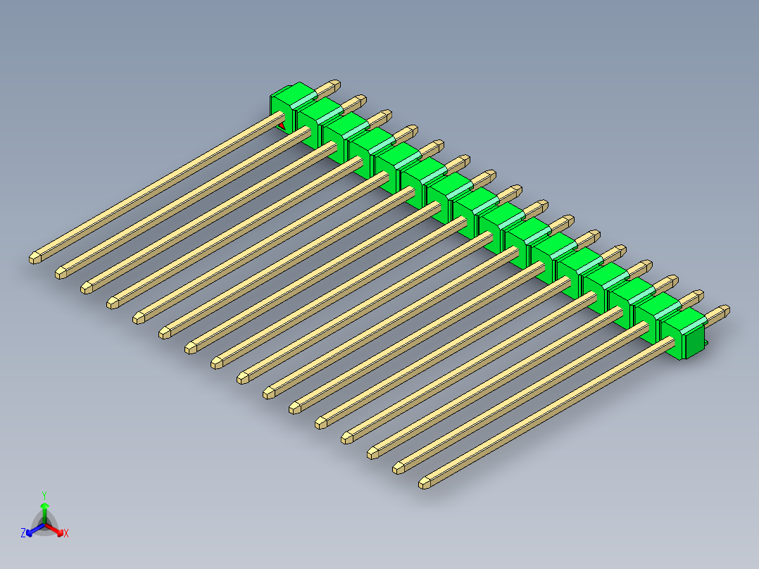 彩色公头100mil（2.54mm）系列-DS1021_green_1x16p_100mil_Type43_rev1.0