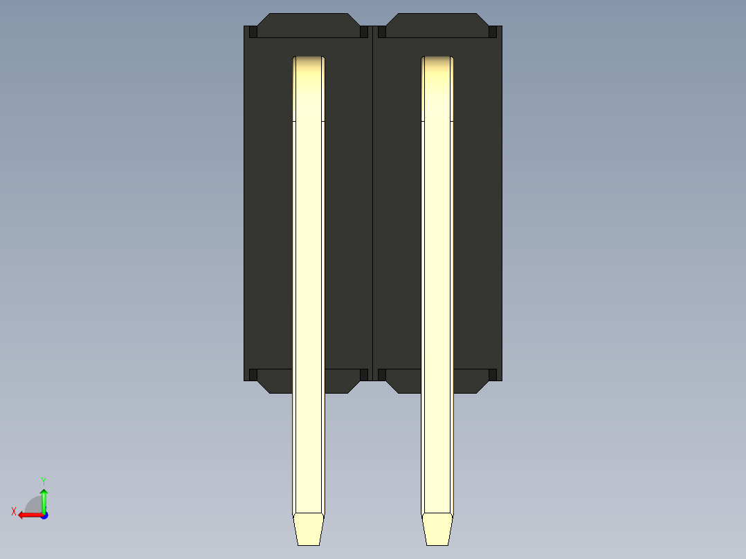 彩色公排针 100mil 2.54mm 系列-DS1022_black_3x02p_100mil_TypeD_rev1.0后视图