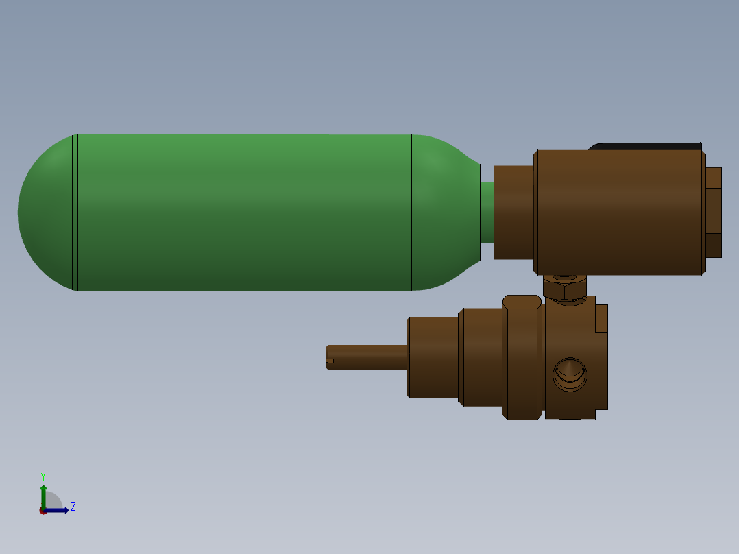 氮气瓶组件左视图