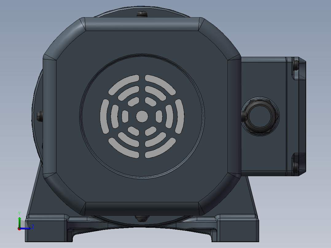 精研电机卧式 s750h01-L左视图