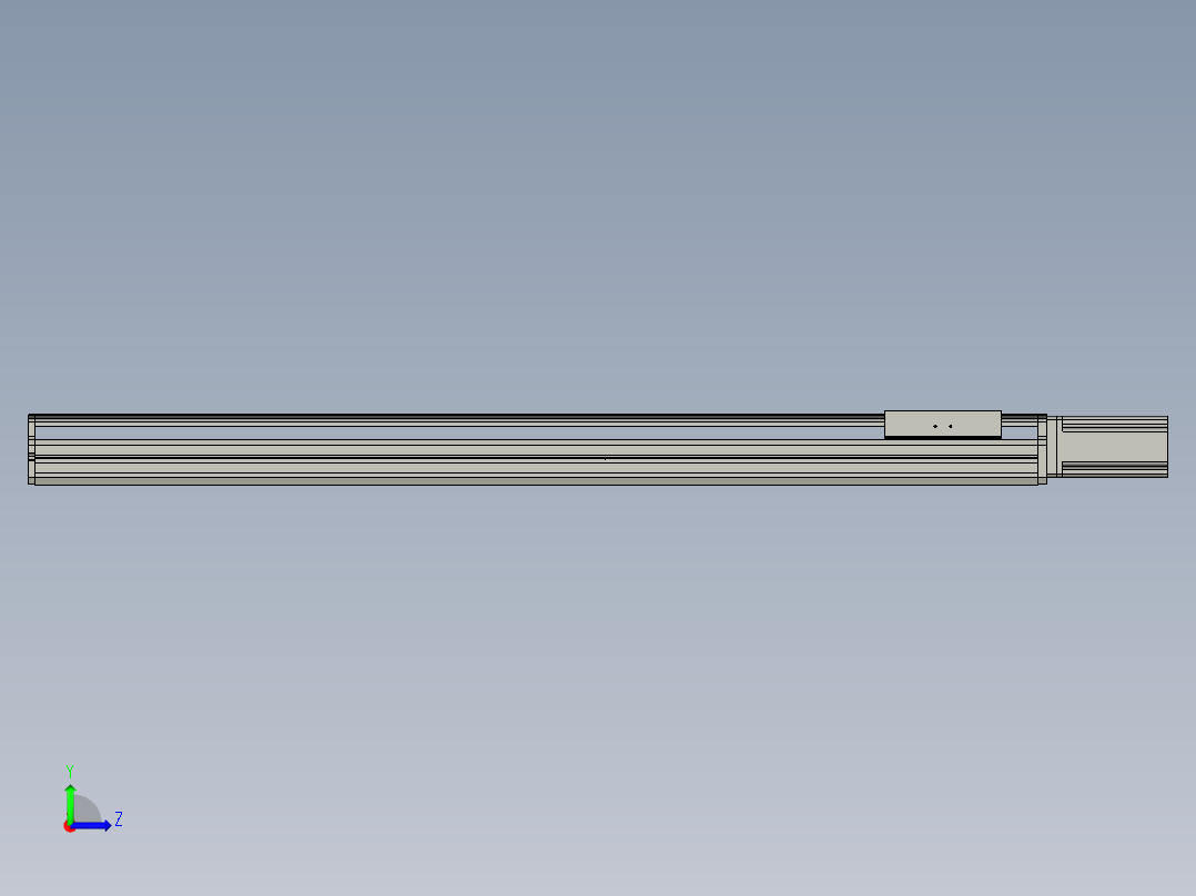 东锦丝杆传动-直线滑台模组DH170-C-L10-S1050-BC-P750W-C3左视图