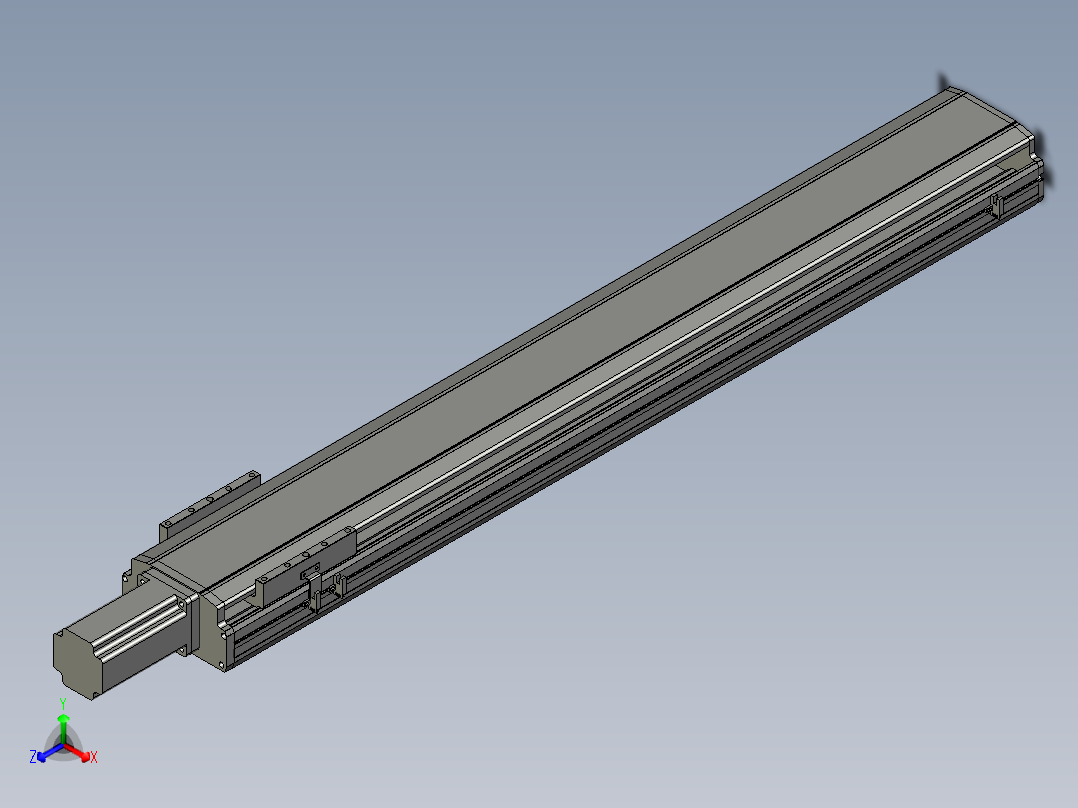 东锦丝杆传动-直线滑台模组DH170-C-L10-S1050-BC-P750W-C3正等轴测图