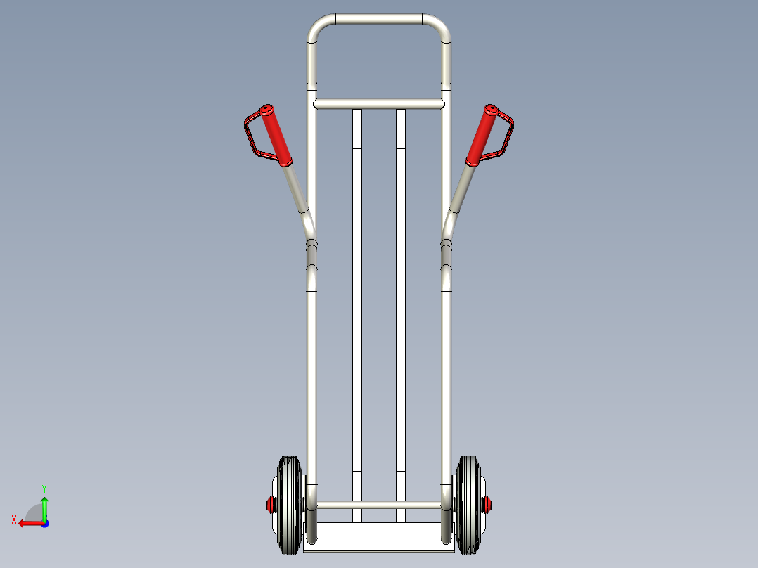 不锈钢手推车后视图
