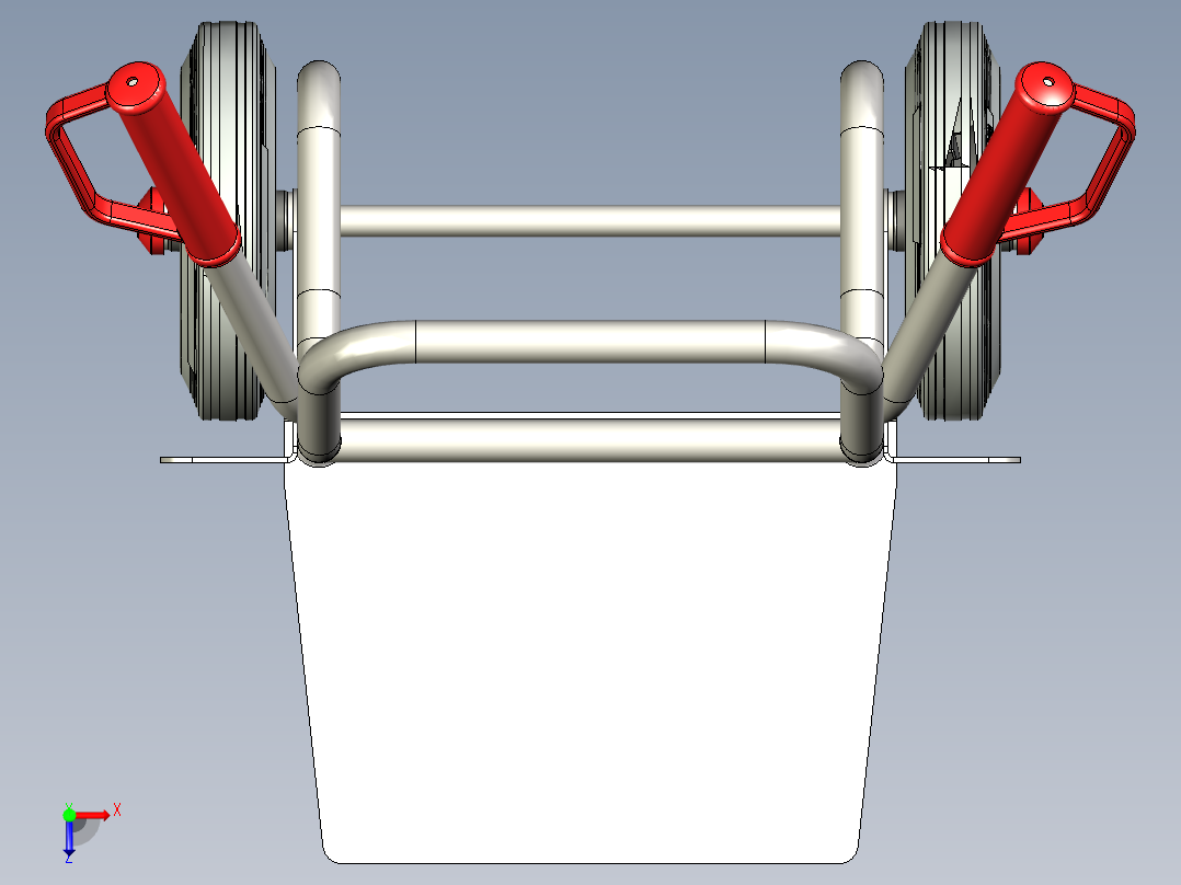 不锈钢手推车俯视图