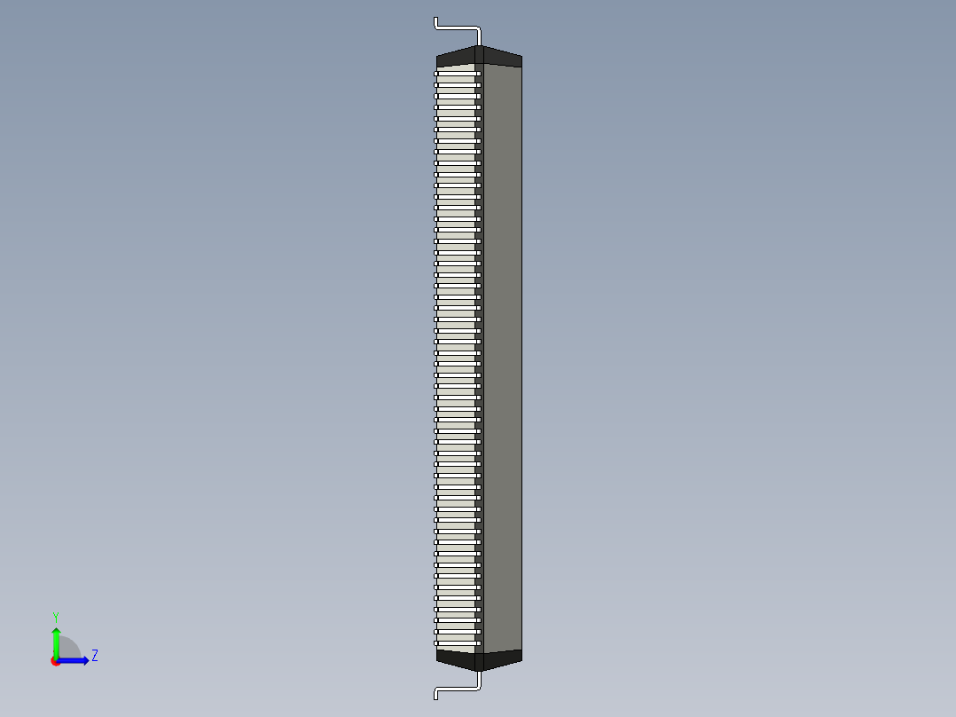 元器件3D封装QFP208_FPT-208P-M04173左视图