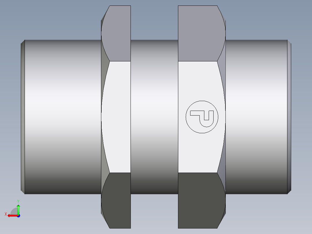 卡套式工业通用硬管接头EO_Bulkhead_union_SV38SOMD71后视图