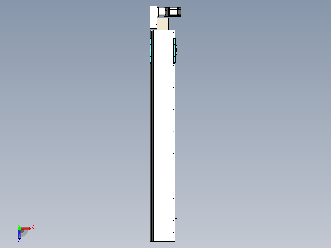 同步带滑台-半封闭B22H-L100-C-S1500-L-P75-D3-N5俯视图